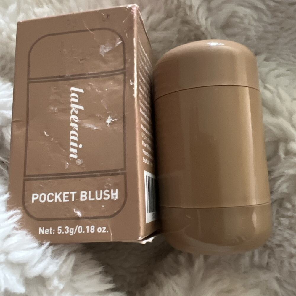 Lakerain Pocket Blush in #4 Neutral peach - New 0.18 Oz / 5.3g Exp. 04/28